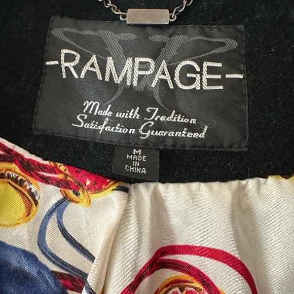 Rampage Wool Women's Black Trench Coat - Picture 6 of 7